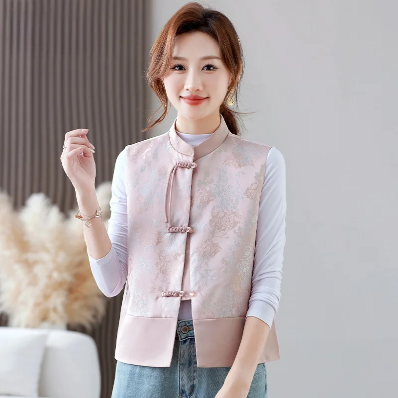 TUCANO Women's Vest 2025 New Spring Clothing Chinese Sle National Faion Button Bal Svel Outerwear Top
TUCANO Women's Vest 2025 New Spring Clothing Chinese Sle National Faion Button Bal Svel Outerwear Top