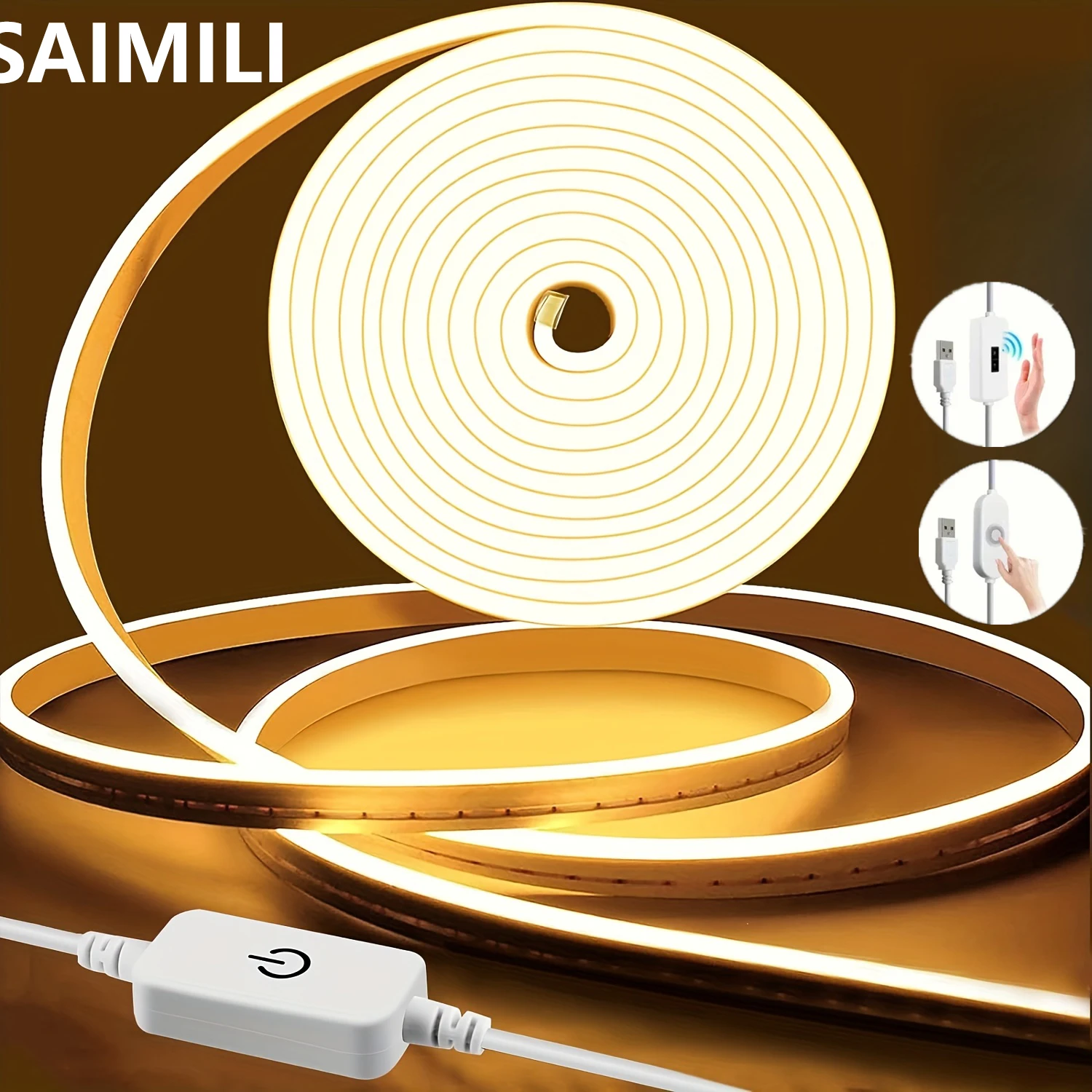 Flexible USB Neon LED Lights Strip with Touch /Gesture Dimmable Switch Push Button DIY Ambient Lighting Wall Party Decorations
Flexible USB Neon LED Lights Strip with Touch /Gesture Dimmable Switch Push Button DIY Ambient Lighting Wall Party Decorations