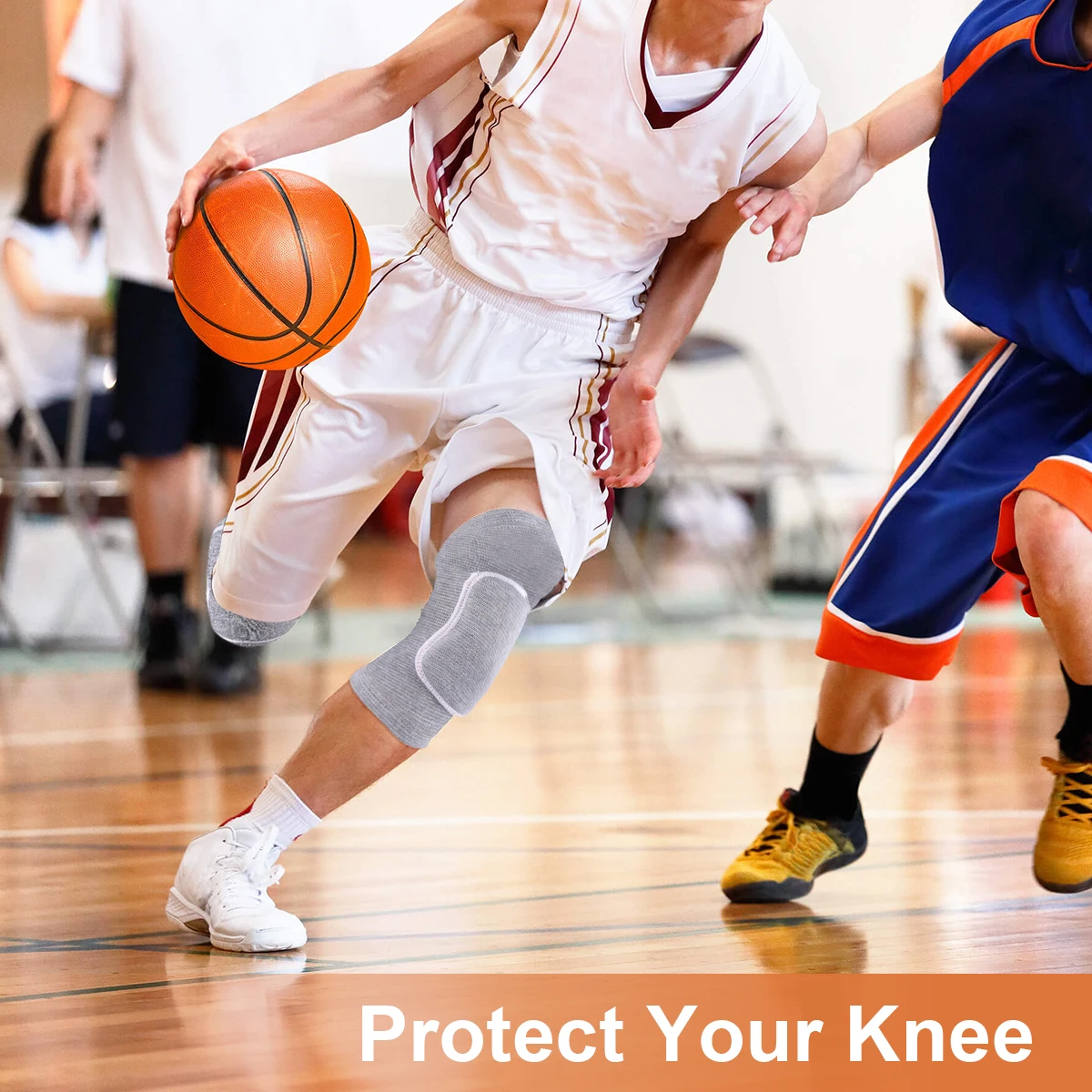 1Pair Thickened Sponge Knee Brace Premium Material Lightweight Breathable Elastic Support Warm Protective Sleeve for Basketball
1Pair Thickened Sponge Knee Brace Premium Material Lightweight Breathable Elastic Support Warm Protective Sleeve for Basketball