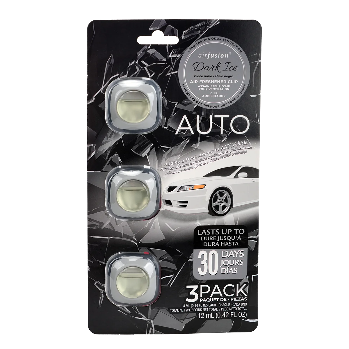 Air Fusion Air Freshener Clip for Car Air Freshener Vent Clip Black Ice Scent Odor Eliminator Up to 30 Days Car Refresher Mist 3
Air Fusion Air Freshener Clip for Car Air Freshener Vent Clip Black Ice Scent Odor Eliminator Up to 30 Days Car Refresher Mist 3