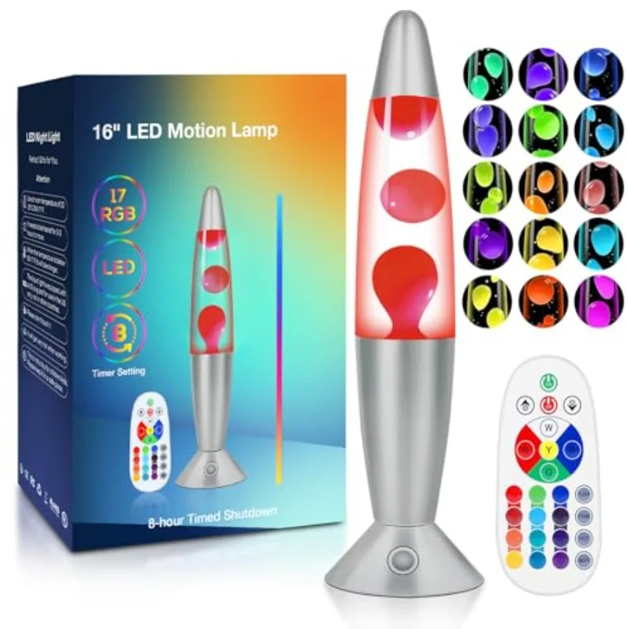 Large LED Liquid Motion Lamps with Remote Control, 17 Color Changg Lamp LED Night Light Table Mood Lamp for Livg Room Bedroom O
Large LED Liquid Motion Lamps with Remote Control, 17 Color Changg Lamp LED Night Light Table Mood Lamp for Livg Room Bedroom O
