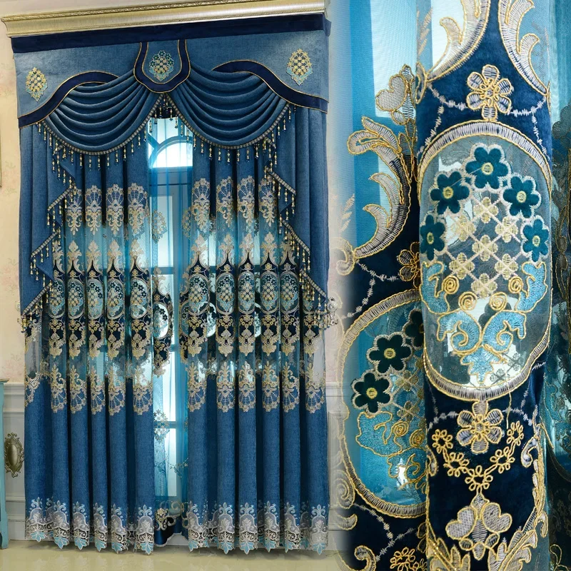 New European Style Living Room Bedroom Semi Blackout Embroidered Luxury Modern Curtains Backdrop Dining Room Window Drapes
New European Style Living Room Bedroom Semi Blackout Embroidered Luxury Modern Curtains Backdrop Dining Room Window Drapes