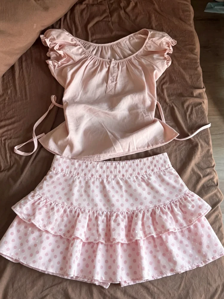 Women's high waisted pink polka dot layered cake pleated mini skirt A Line Y2K Kawaii summer daily casual pretending
Women's high waisted pink polka dot layered cake pleated mini skirt A Line Y2K Kawaii summer daily casual pretending