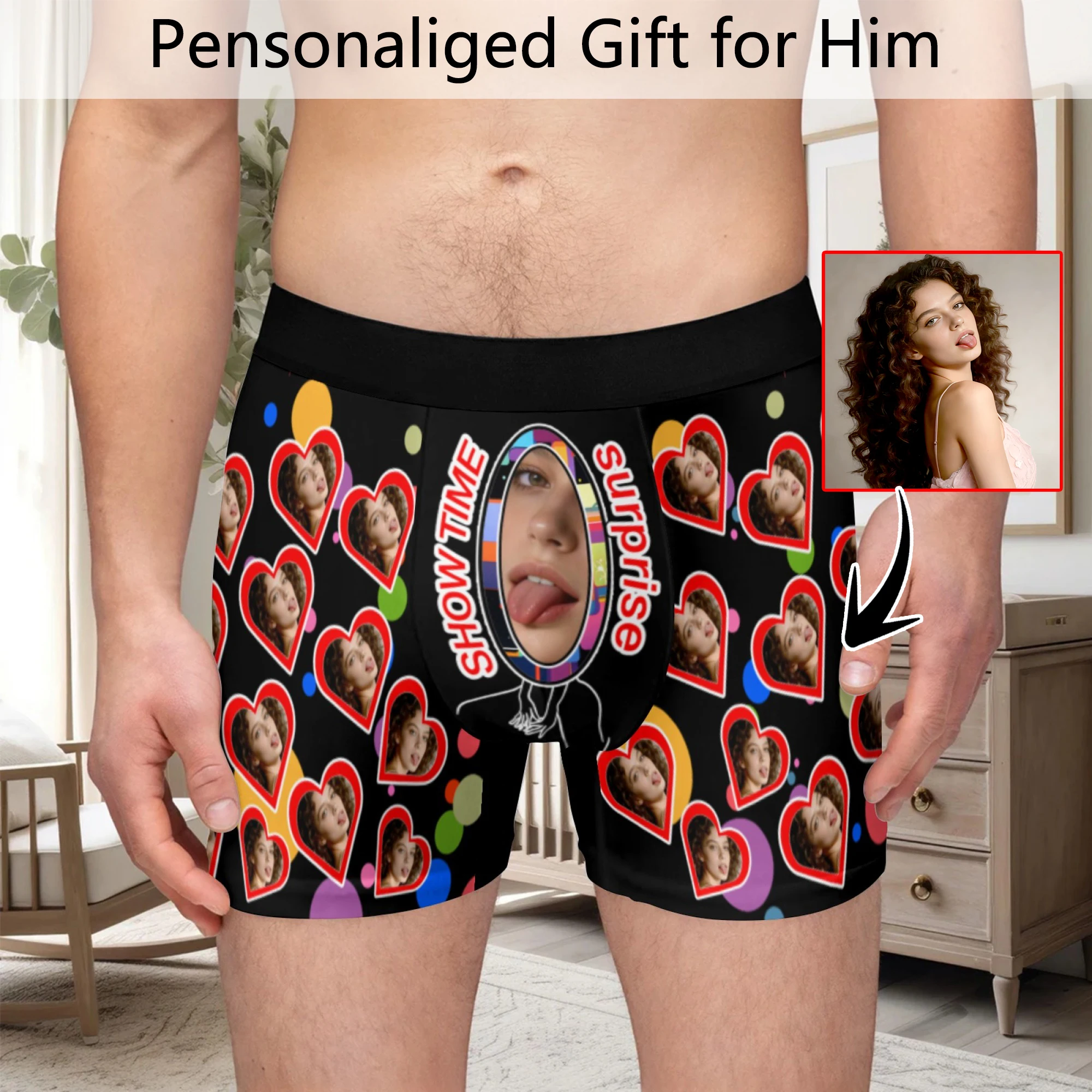 Custom Personalized Face Photo Men's Long Underwear Valentine's Day Gift Boxer Shorts Panties Breathable Underpants for Homme
Custom Personalized Face Photo Men's Long Underwear Valentine's Day Gift Boxer Shorts Panties Breathable Underpants for Homme