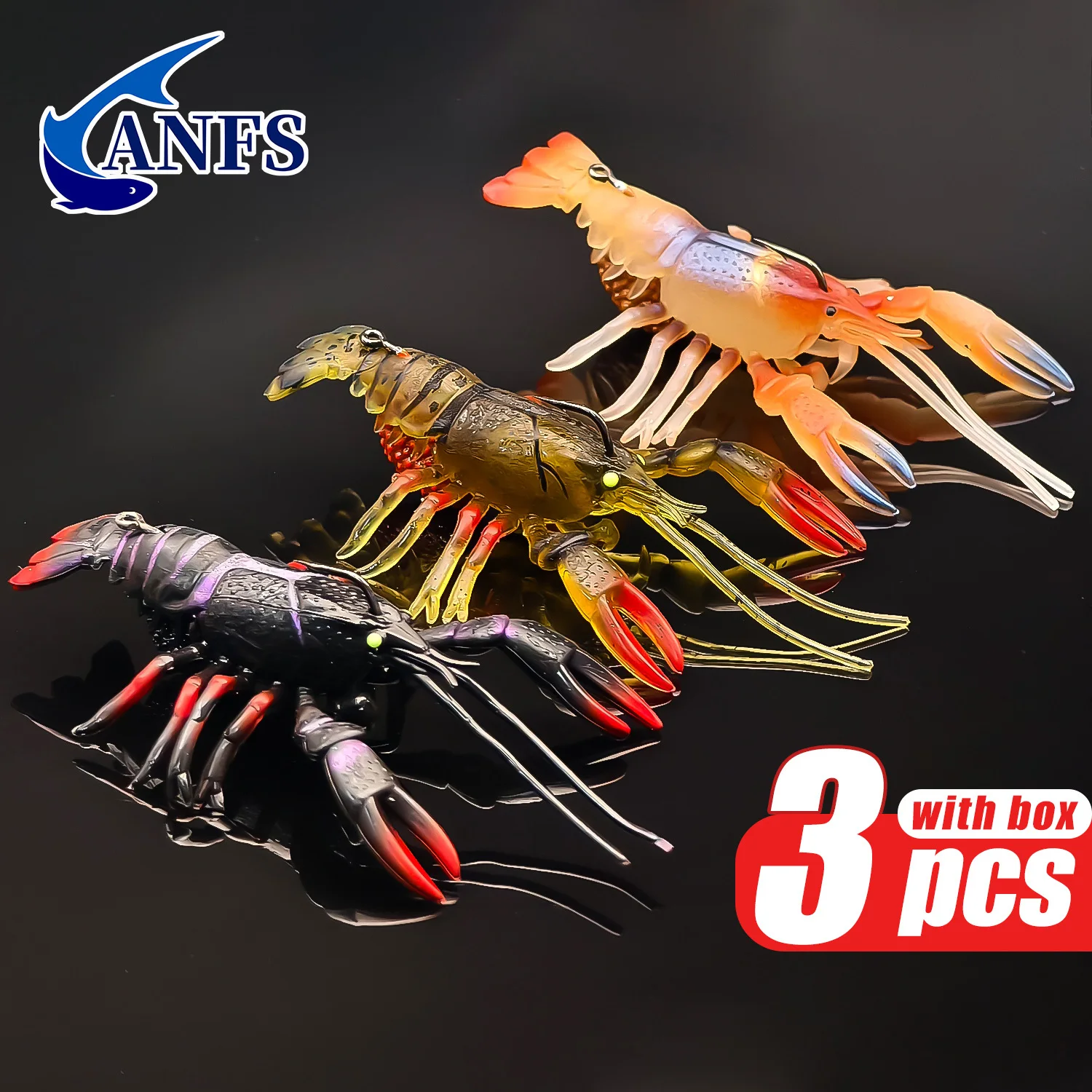 3pcs Fishing Jig Lures for Freshwater and Saltwater, Lifelike Shrimp Crayfish Swimbait, Weedless Lure for Crappie Trout Walleye
3pcs Fishing Jig Lures for Freshwater and Saltwater, Lifelike Shrimp Crayfish Swimbait, Weedless Lure for Crappie Trout Walleye