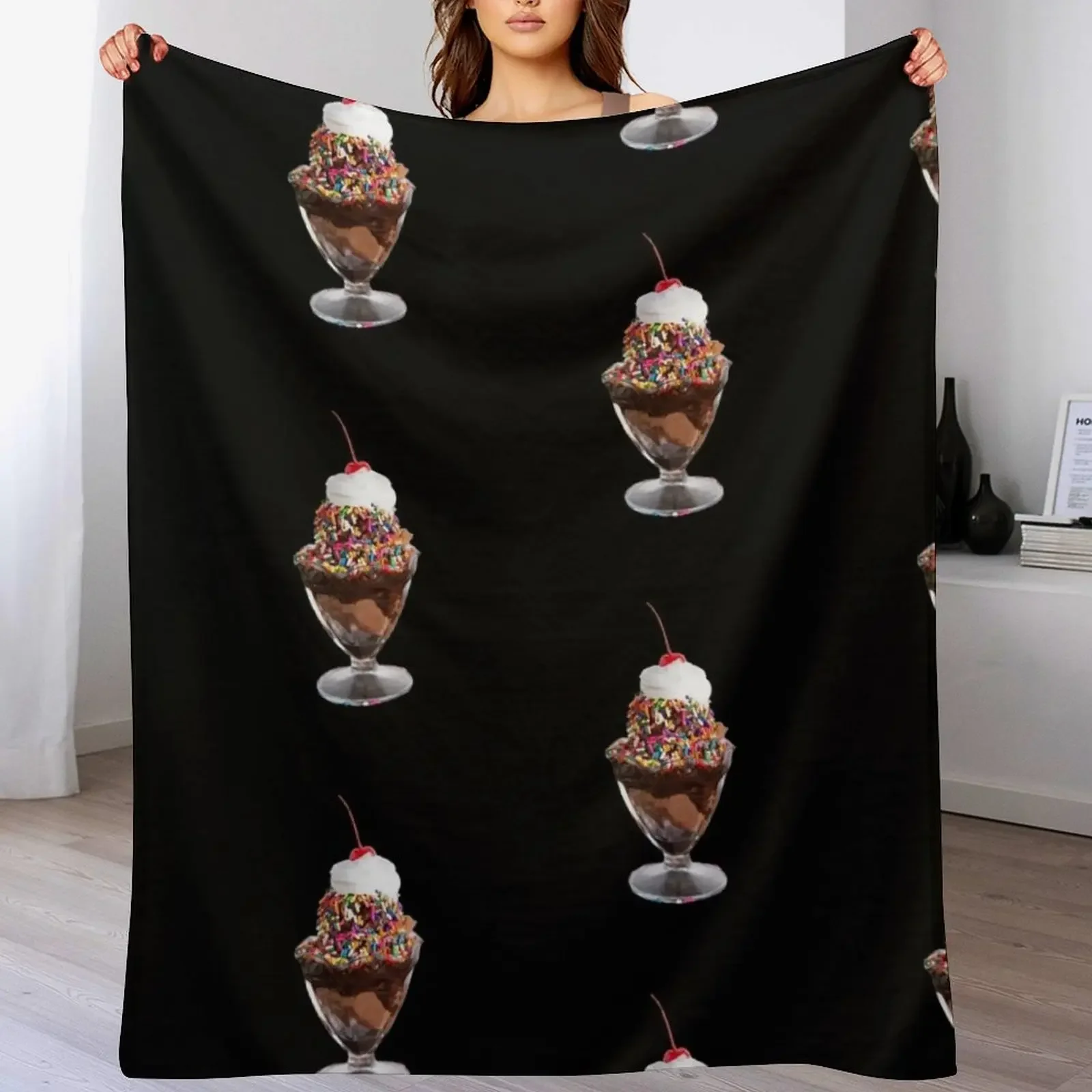 Ice Cream Chocolate Sundae with Sprinkles Throw Blanket Sofas Fashion Sofas for babies anime Blankets
Ice Cream Chocolate Sundae with Sprinkles Throw Blanket Sofas Fashion Sofas for babies anime Blankets