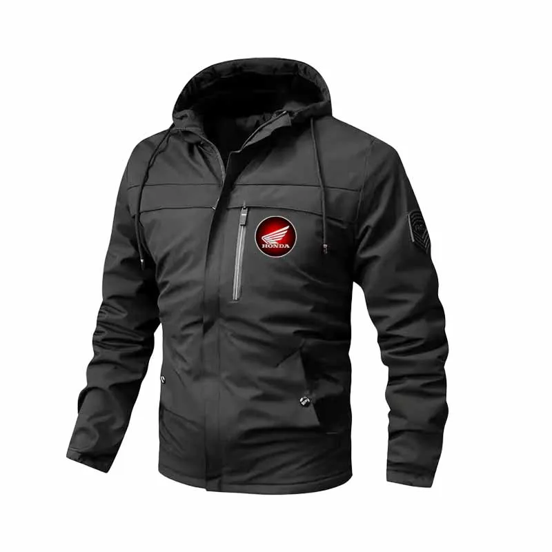 Honda Logo Racing Men's Printed Outdoor Zipper Removable Hooded Jacket Fashionable Casual Sports Motorcycle Riding Wear Coat
Honda Logo Racing Men's Printed Outdoor Zipper Removable Hooded Jacket Fashionable Casual Sports Motorcycle Riding Wear Coat