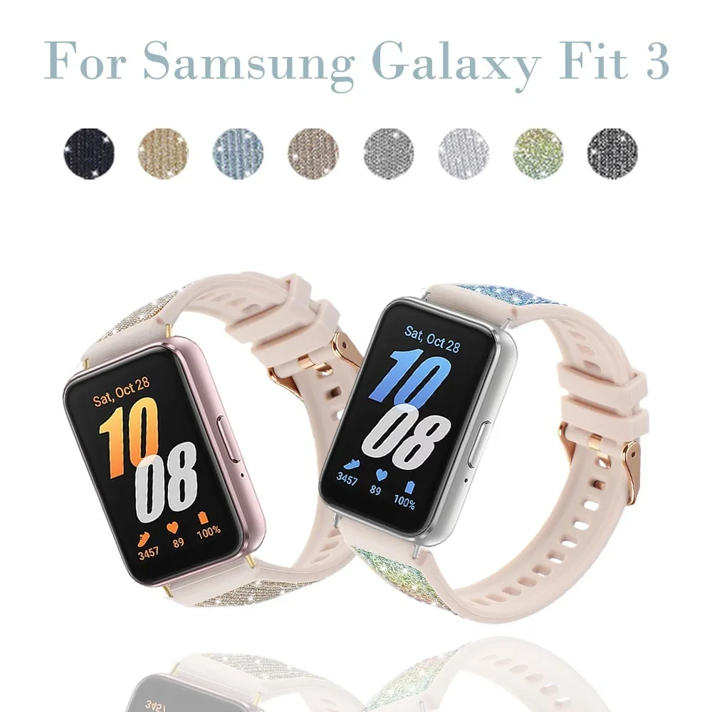 Silicone Glitter Band for Samsung Galaxy Fit3 Watch Strap Fashion Rainbow Band for Samsung Galaxy Fit3 Watch Band Accessories
Silicone Glitter Band for Samsung Galaxy Fit3 Watch Strap Fashion Rainbow Band for Samsung Galaxy Fit3 Watch Band Accessories