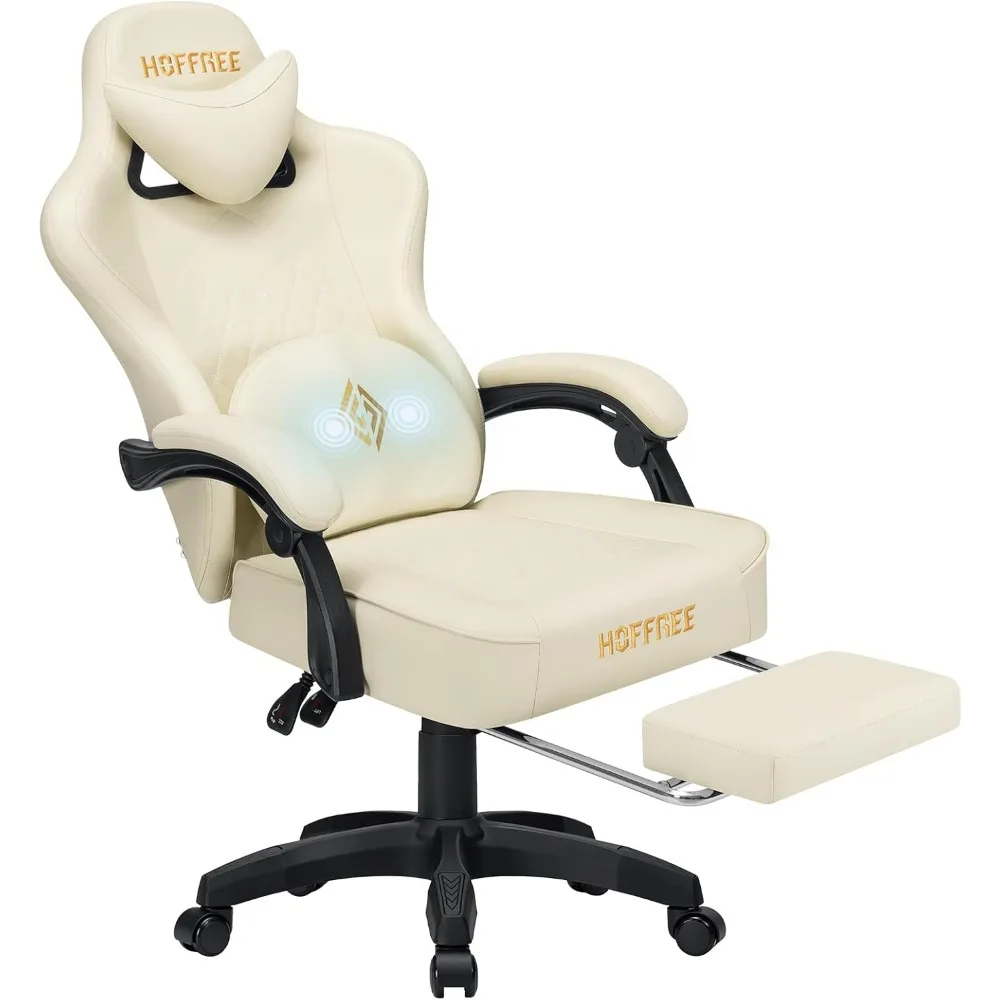 Gaming Chair with Massage Lumbar Leather Computer Gaming Chair for Adults Reclining Gamer Chair with Footrest Video Game
Gaming Chair with Massage Lumbar Leather Computer Gaming Chair for Adults Reclining Gamer Chair with Footrest Video Game