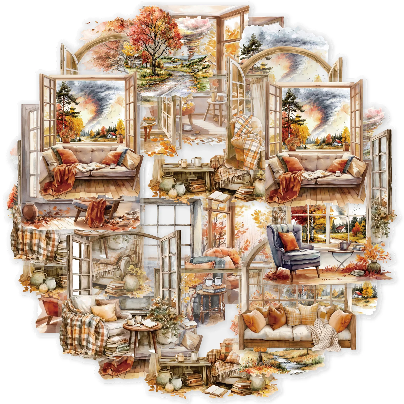 Etori Life Autumn Scenery Outside the Window DIY Decoration Scrapbooking Supplies, Notebooks, Phone Stickers, Photo Albums, Gift Paper Bags, Student Stationery, Children's Toy Stickers
Etori Life Autumn Scenery Outside the Window DIY Decoration Scrapbooking Supplies, Notebooks, Phone Stickers, Photo Albums, Gift Paper Bags, Student Stationery, Children's Toy Stickers