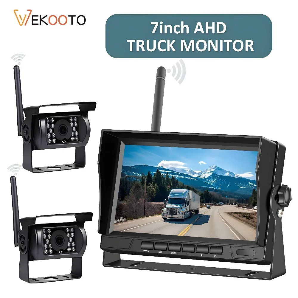 7" WiFi Wireless Rear View Camera Monitor Vehicle Surveillance Night Vision Backup Camera Easy Install for Truck Bus Van RV SUV
7" WiFi Wireless Rear View Camera Monitor Vehicle Surveillance Night Vision Backup Camera Easy Install for Truck Bus Van RV SUV