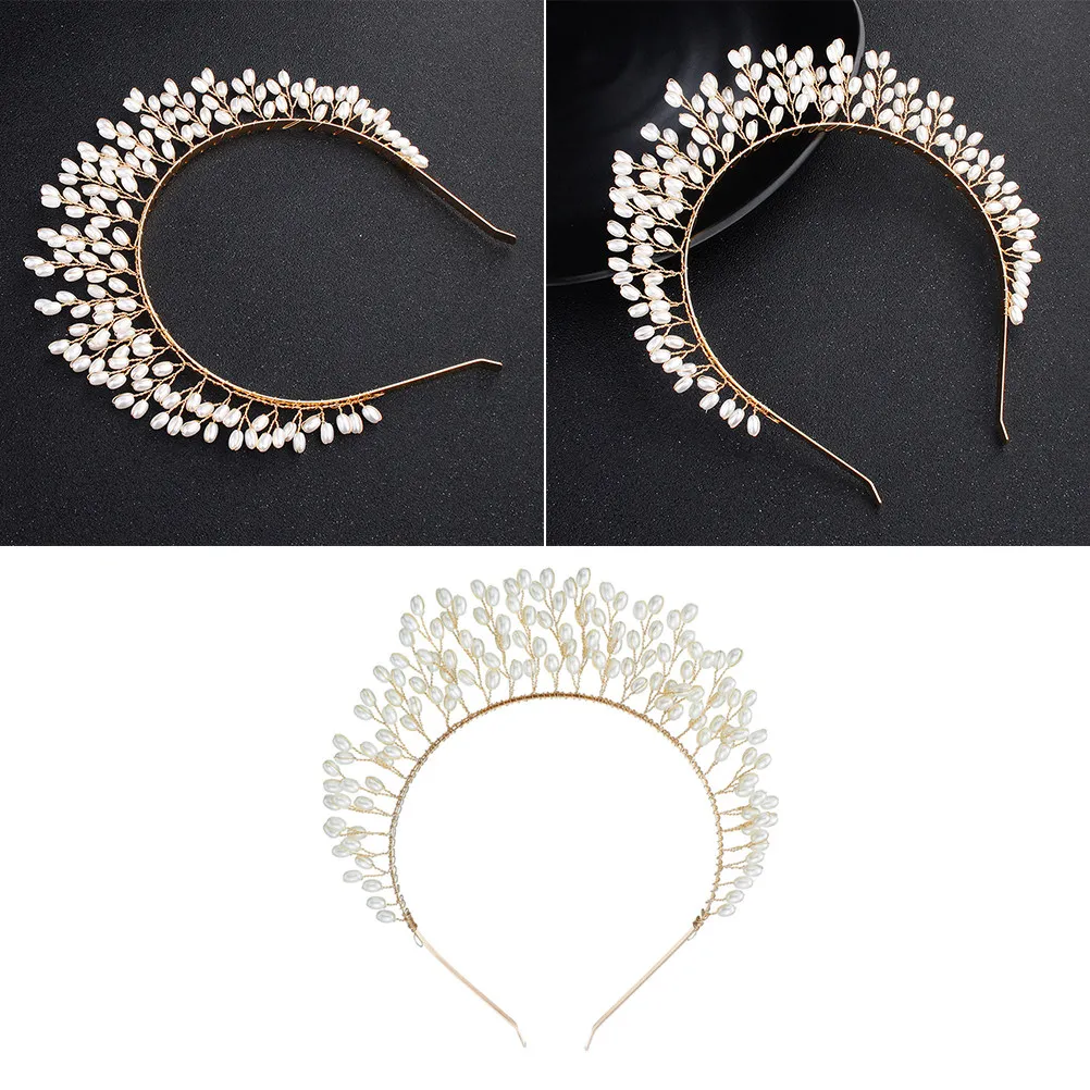 1Pcs Elegant Pearl Crown for Bride Wedding Headdress Chic Handmade Design Shiny Gold Bridal Headpiece Party Prom Photo Prop
1Pcs Elegant Pearl Crown for Bride Wedding Headdress Chic Handmade Design Shiny Gold Bridal Headpiece Party Prom Photo Prop