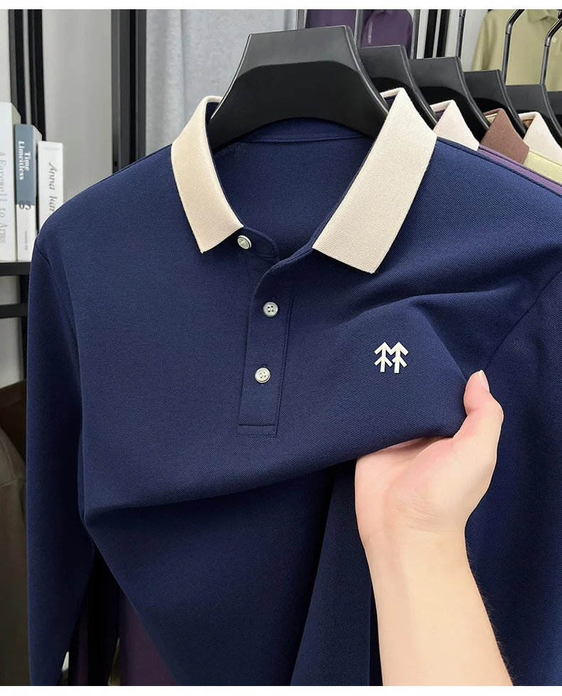 2025 New Men's Silk Cotton Long Sleeve T-shirt for Spring and Autumn Casual Loose Collar Polo Top
2025 New Men's Silk Cotton Long Sleeve T-shirt for Spring and Autumn Casual Loose Collar Polo Top