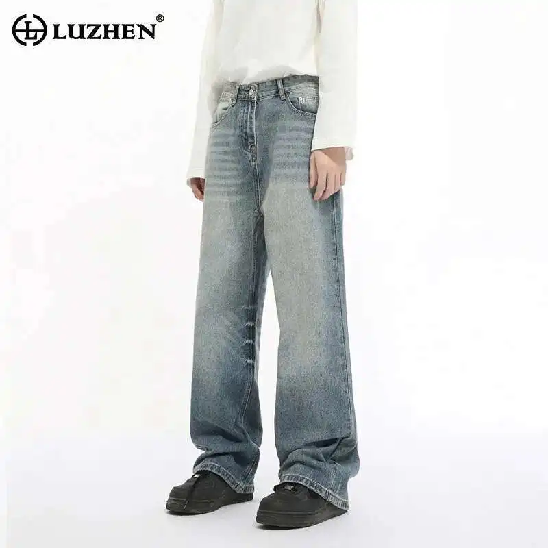 LUZHEN Straight 2025 Grinding Spring New White Jeans Simple Washed Casual Men Street Wear High Quality Baggy Denim Pants LZ8891
LUZHEN Straight 2025 Grinding Spring New White Jeans Simple Washed Casual Men Street Wear High Quality Baggy Denim Pants LZ8891