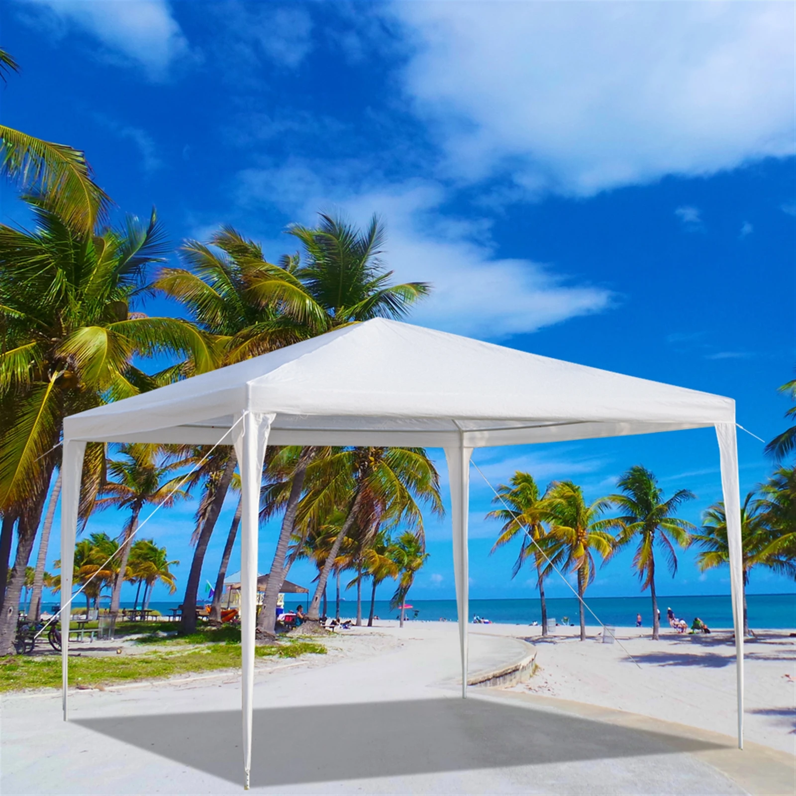 3x3m (10'x10') White Canopy Tent, No Sidewalls, PE Fabric & Spray-coated Iron Spiral Tube, Waterproof Outdoor Sun Shade Gazebo for Wedding, Backyard, Patio, Camping, Commercial Market Shelter
3x3m (10'x10') White Canopy Tent, No Sidewalls, PE Fabric & Spray-coated Iron Spiral Tube, Waterproof Outdoor Sun Shade Gazebo for Wedding, Backyard, Patio, Camping, Commercial Market Shelter