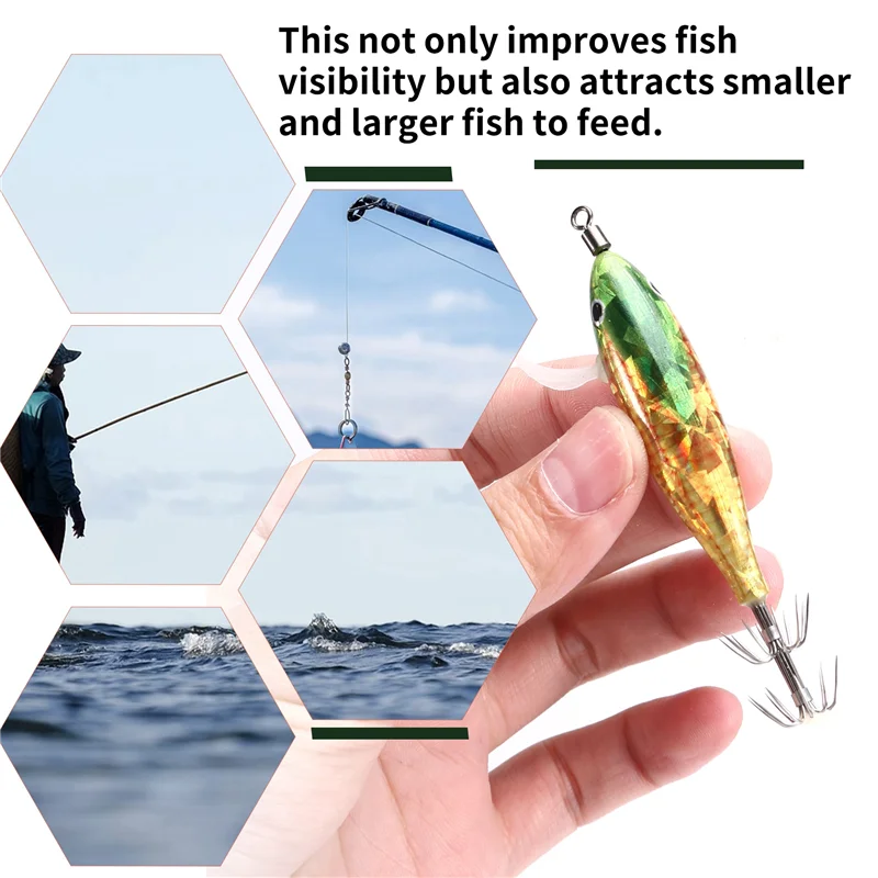 AEF5-3PCS Horizontal Wooden Fish 5.5G Fluorescence Floating Egi Lure Squid Jigging Shrimp Hook Octopus Fishing Baits
AEF5-3PCS Horizontal Wooden Fish 5.5G Fluorescence Floating Egi Lure Squid Jigging Shrimp Hook Octopus Fishing Baits