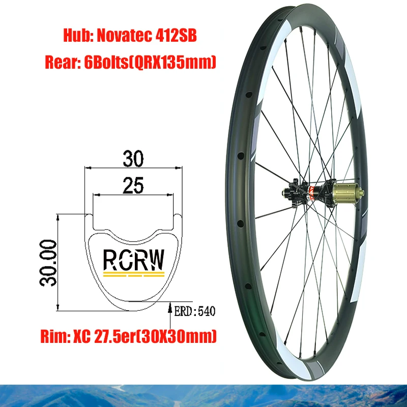 Заднее углеродное колесо 27.5er 650B MTB XC 30*30 мм, колеса с 24 отверстиями, Ширина 30, глубина 30, 6 болтов Novatec D412SB HG XD XDR Hub Wing20 спицевая
Заднее углеродное колесо 27.5er 650B MTB XC 30*30 мм, колеса с 24 отверстиями, Ширина 30, глубина 30, 6 болтов Novatec D412SB HG XD XDR Hub Wing20 спицевая