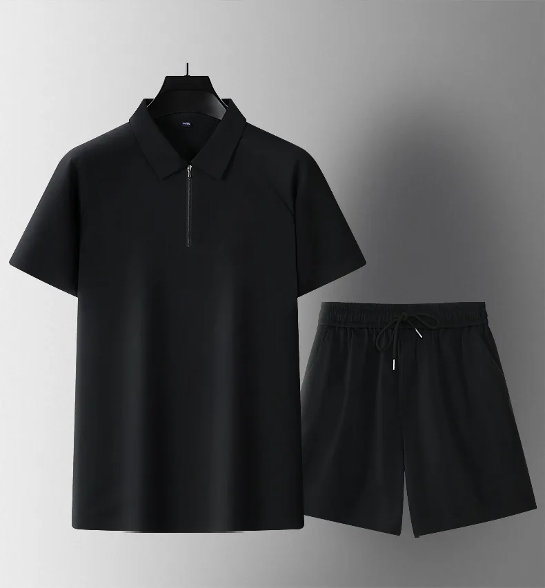 New Men's Two Piece Fashionable Polo lapel Shirt+Shorts Solid Color Set Casual Short Sleeved Zipper Summer Fashionable Clothing
New Men's Two Piece Fashionable Polo lapel Shirt+Shorts Solid Color Set Casual Short Sleeved Zipper Summer Fashionable Clothing