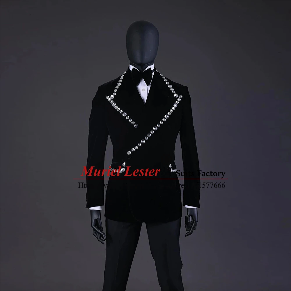 Elegant Men's Suits Formal Groom Wear Wedding Tuxedo Beaded Lapel Velvet Blazer Tailore Made 2 Pieces Jacket Pants Prom Dress
Elegant Men's Suits Formal Groom Wear Wedding Tuxedo Beaded Lapel Velvet Blazer Tailore Made 2 Pieces Jacket Pants Prom Dress