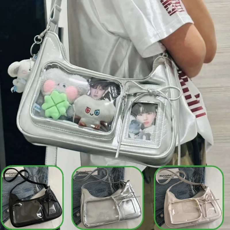 Harajuku Style Women Shoulder Bag Korean Fashion Ita Bag Transparent School Crossbody Bags Girls Handbag for Travel & Daily Use
Harajuku Style Women Shoulder Bag Korean Fashion Ita Bag Transparent School Crossbody Bags Girls Handbag for Travel & Daily Use