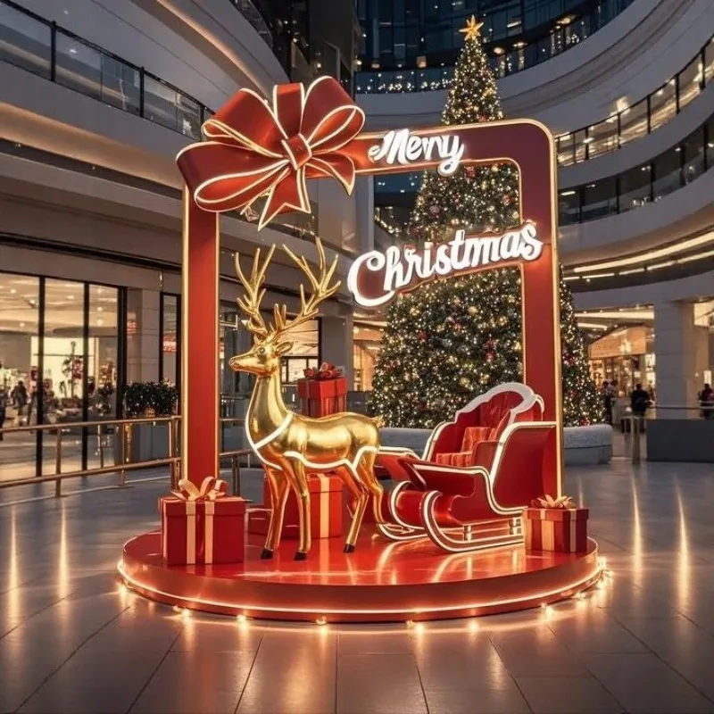 Christmas decoration gift box, cart stack, shopping mall window, beautiful finished products, empty box scene layout, prop ornam
Christmas decoration gift box, cart stack, shopping mall window, beautiful finished products, empty box scene layout, prop ornam