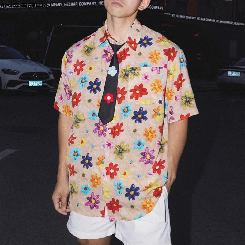 INCERUN Мужская рубашка с цветочным принтом и лацканами с коротким рукавом, летняя повседневная мужская одежда, уличная одежда, свободные рубашки, модные мужские топы 2025 г.
INCERUN Мужская рубашка с цветочным принтом и лацканами с коротким рукавом, летняя повседневная мужская одежда, уличная одежда, свободные рубашки, модные мужские топы 2025 г.