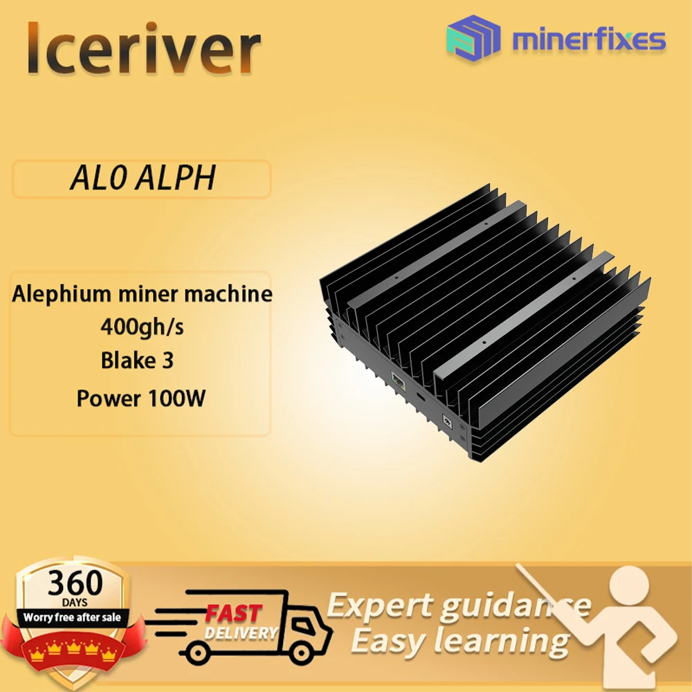 Новый майнер IceRiver AL0 ALPH Alephium 400 ГГц/с ± 5% хешрейт 100 Вт Power Blake 3 алгоритм Crypto Asic Miner с блоком питания
Новый майнер IceRiver AL0 ALPH Alephium 400 ГГц/с ± 5% хешрейт 100 Вт Power Blake 3 алгоритм Crypto Asic Miner с блоком питания