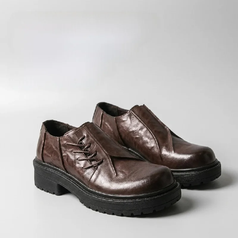 Men Thick-soled Derby Shoes Black-brown Color Retro British Lace-up Slip-resistant Durable Business Loafers Social Shoes Men
Men Thick-soled Derby Shoes Black-brown Color Retro British Lace-up Slip-resistant Durable Business Loafers Social Shoes Men