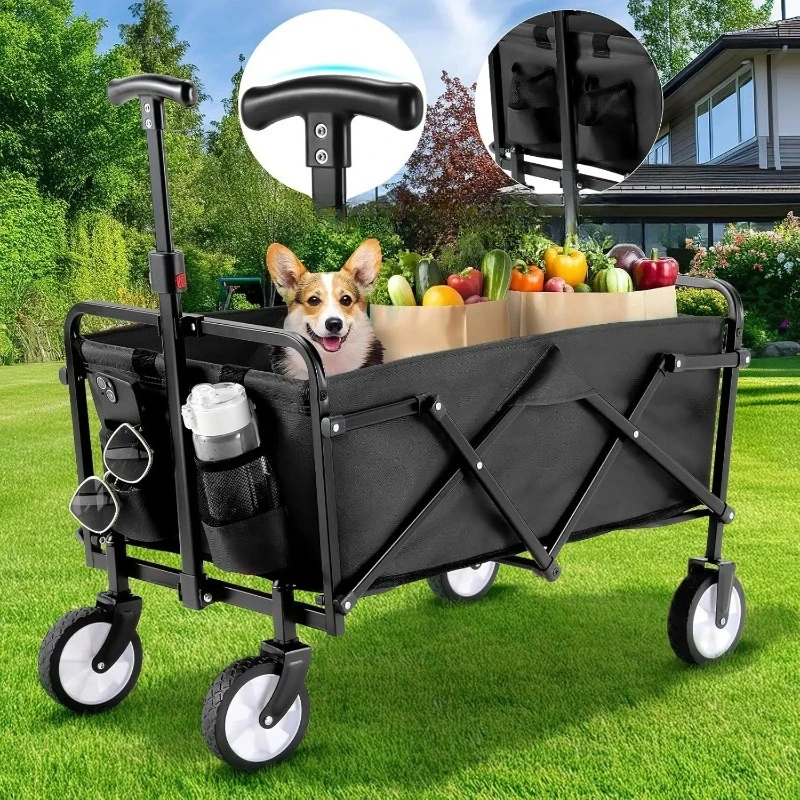 Beach Cart w/ 360° Wheels Collapsible Wagon Cart,150 lbs Max Load Folding Wagon Cart & Carry Bag
Beach Cart w/ 360° Wheels Collapsible Wagon Cart,150 lbs Max Load Folding Wagon Cart & Carry Bag