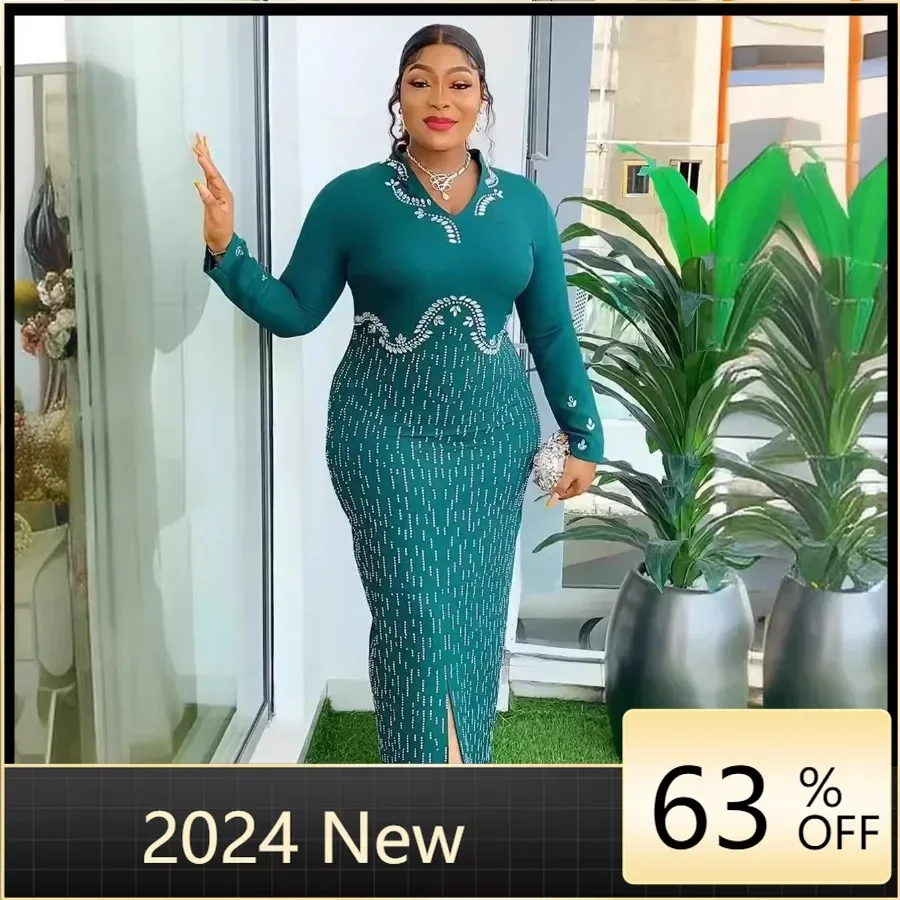 New Elegant African Evening Dresses for Women Dashiki Ankara Outfits Robe Plus Size Turkey Wedding Party Long Maxi Dress
New Elegant African Evening Dresses for Women Dashiki Ankara Outfits Robe Plus Size Turkey Wedding Party Long Maxi Dress