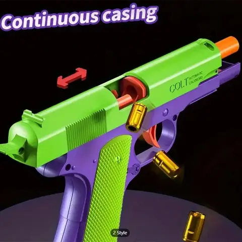 Shell Ejecting Toy Gun Bullets for M1911 SIG17 USP Toy Gun Reusable Accessories Shooting Game Christmas Gifts for Children Adult