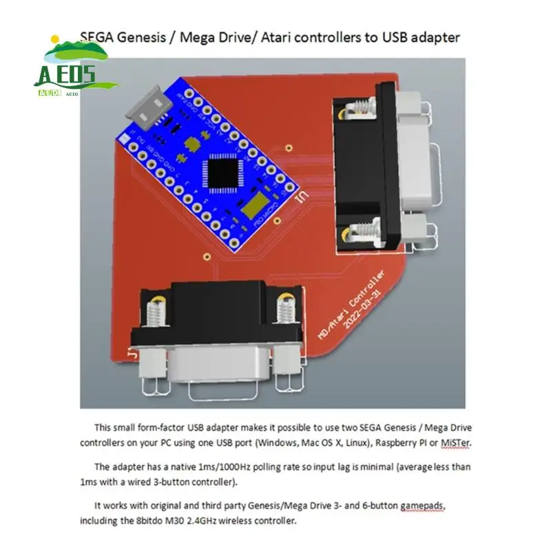 AED5-USB Conversion Adapter Handle Converters External Board For Segagenesis/MD- Controller Conversion Adaptor
AED5-USB Conversion Adapter Handle Converters External Board For Segagenesis/MD- Controller Conversion Adaptor