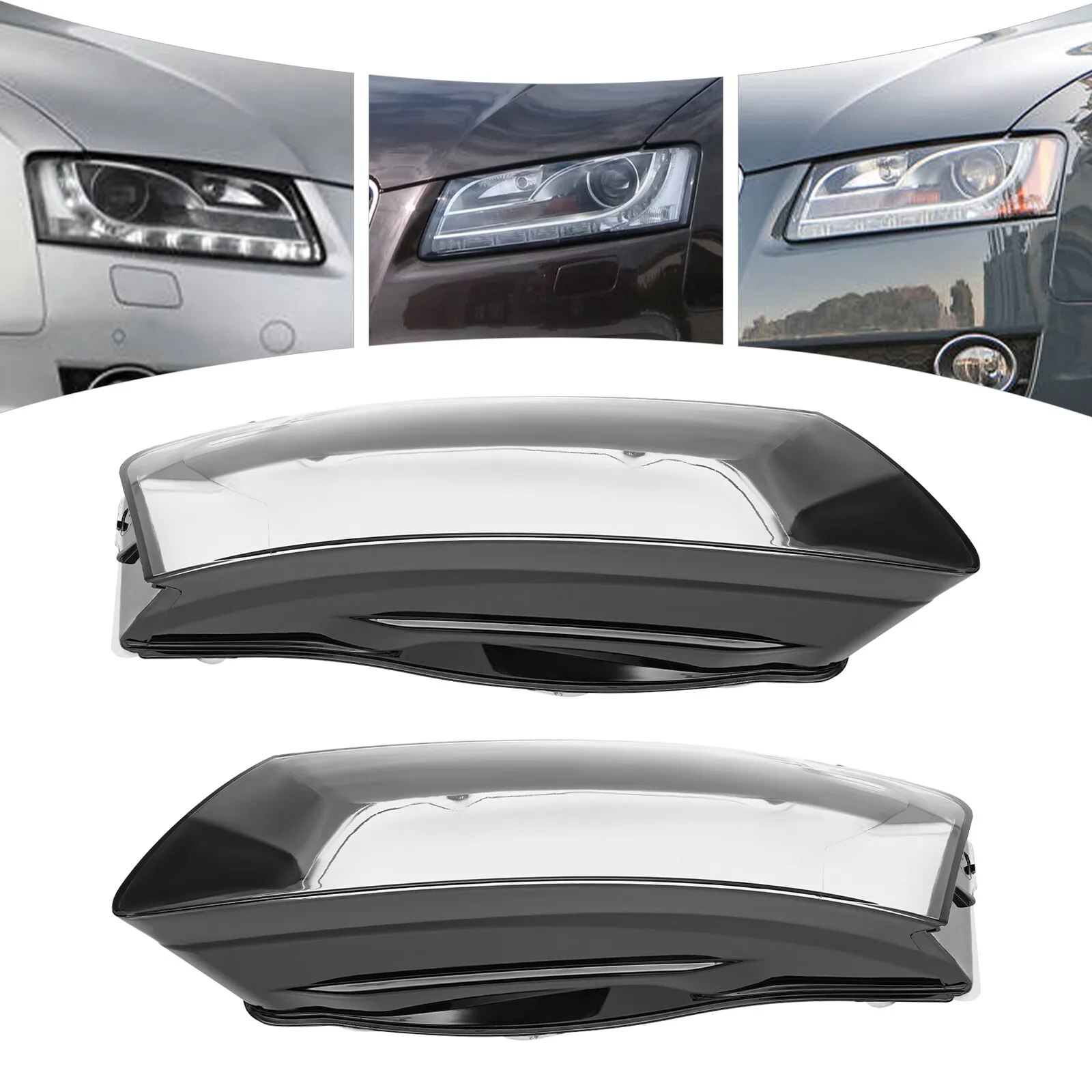 Pair Left+Right Side, Headlamp Headlight Lens Covers, For 2008-2012 Audi A5 S5 RS5, OE/OEM 8T0941029, 8T0941030 New
Pair Left+Right Side, Headlamp Headlight Lens Covers, For 2008-2012 Audi A5 S5 RS5, OE/OEM 8T0941029, 8T0941030 New