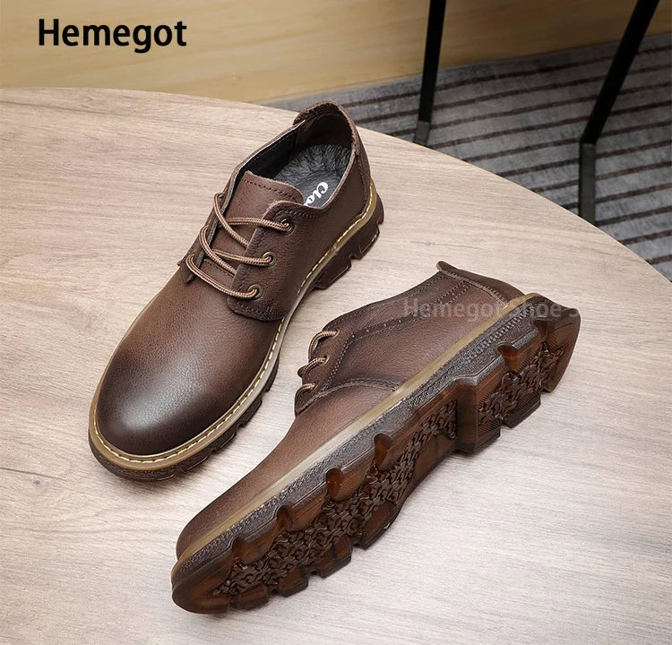 Brown Leather Lace Up Shoes Breathable Black Cowhide Casual Leather Shoes Soft Sole British Style Top Quality Men's Shoes
Brown Leather Lace Up Shoes Breathable Black Cowhide Casual Leather Shoes Soft Sole British Style Top Quality Men's Shoes
