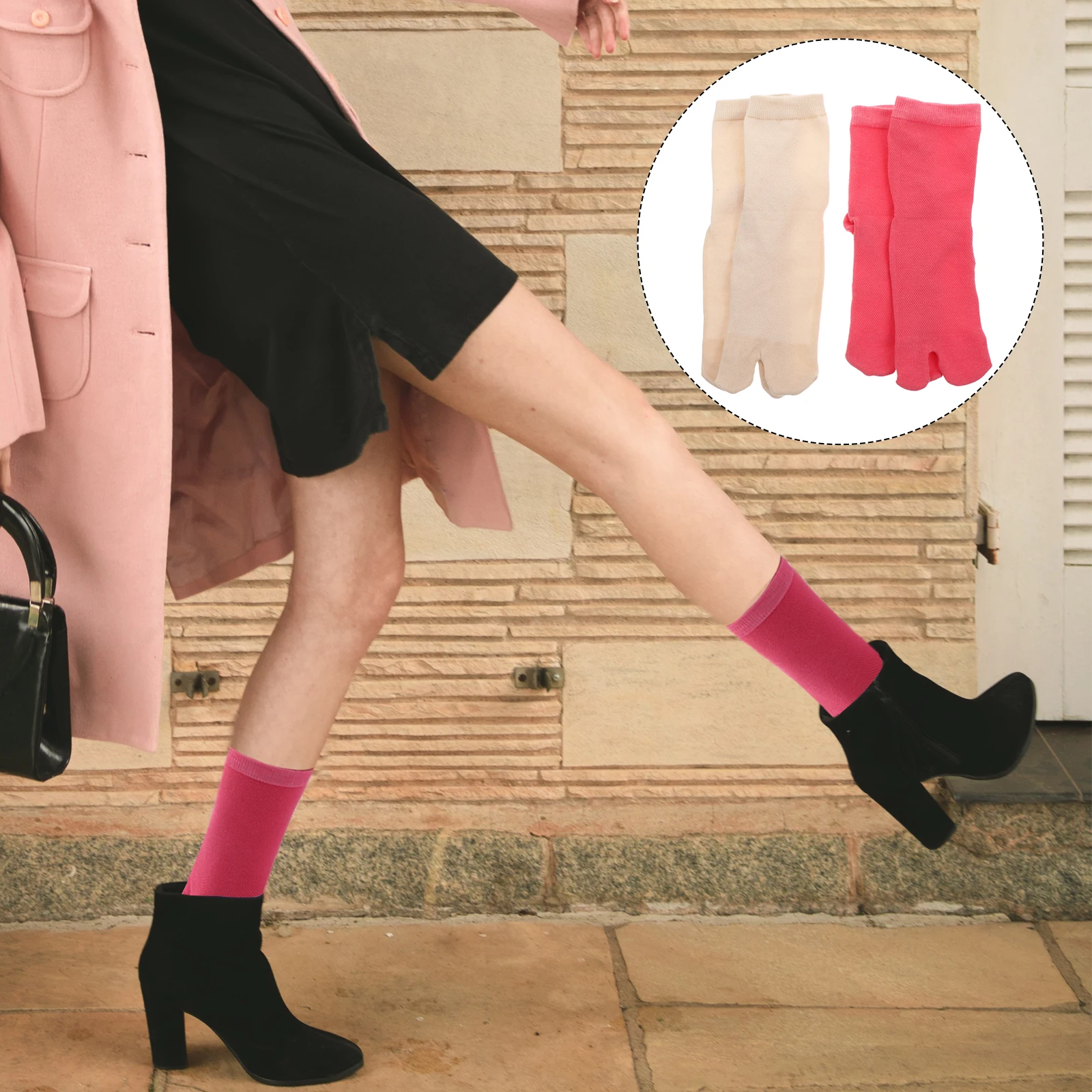 2 Pairs Two-toe Lightweight Comfortable Women Cotton Material Wear-resistant Stylish Toe Socks Warm Elastic Long Socks Summer
2 Pairs Two-toe Lightweight Comfortable Women Cotton Material Wear-resistant Stylish Toe Socks Warm Elastic Long Socks Summer