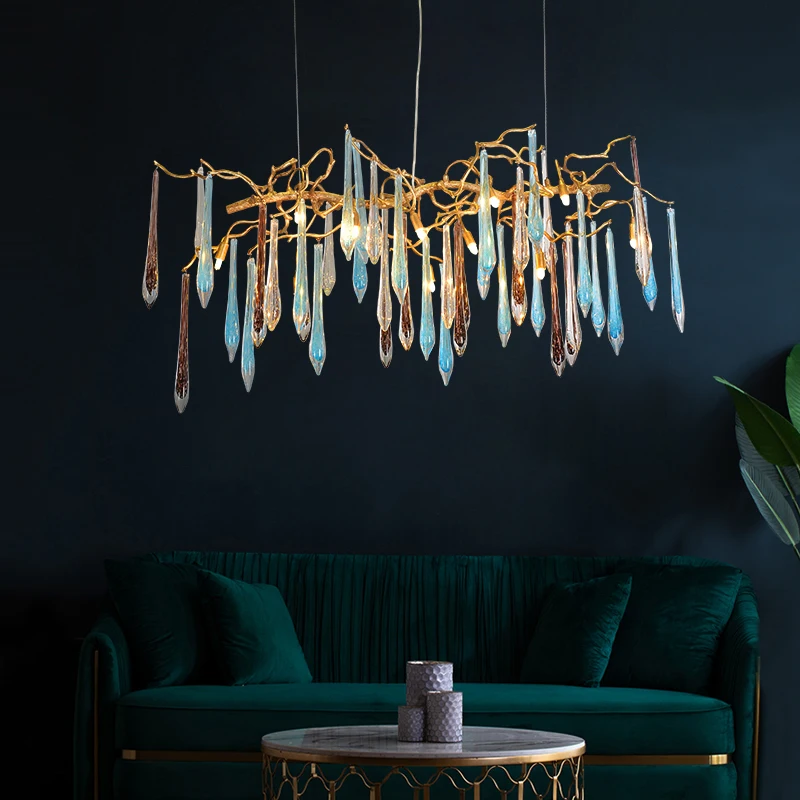 BOSSEN Nordic двухслойная синяя хрустальная потолочная люстра с регулируемой яркостью, 3-цветный блеск, дизайнерская для столовой, виллы
BOSSEN Nordic двухслойная синяя хрустальная потолочная люстра с регулируемой яркостью, 3-цветный блеск, дизайнерская для столовой, виллы