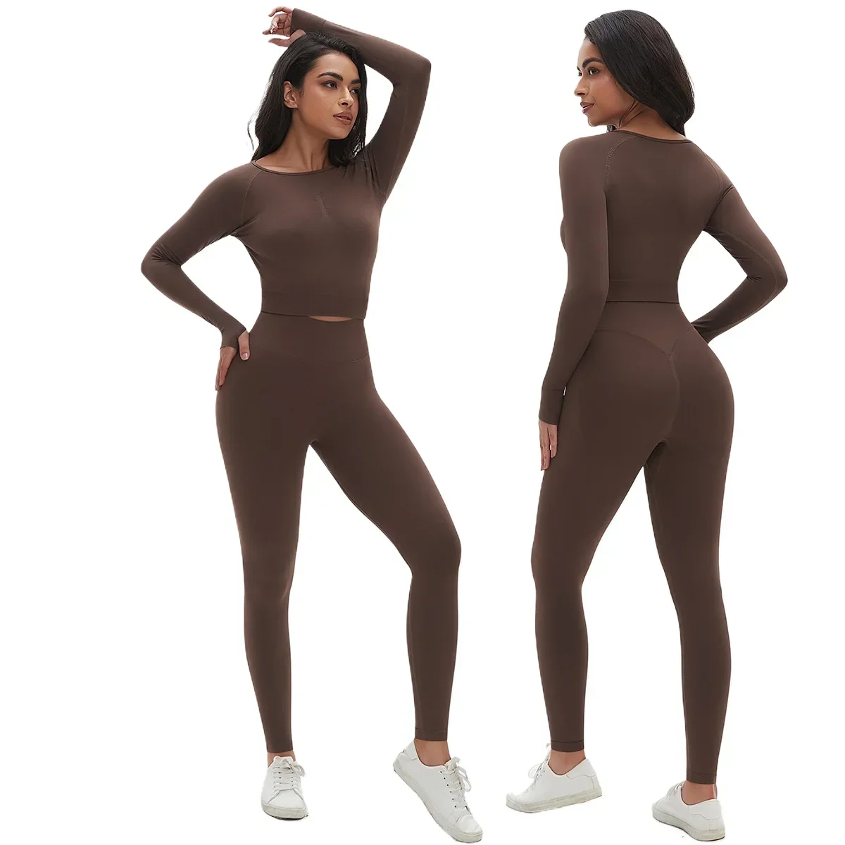 Women's Two Pieces Set Sportswear Woman Long Sleeve Gym Wear Yoga Suit Sports Outfit Fitness Clothing Pants Sets Workout Clothes
Women's Two Pieces Set Sportswear Woman Long Sleeve Gym Wear Yoga Suit Sports Outfit Fitness Clothing Pants Sets Workout Clothes