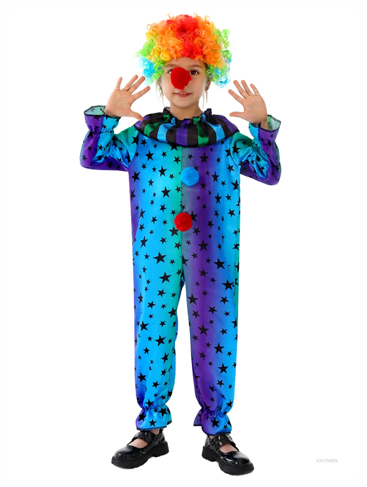 Carnival Amusement Park Niños Niñas Funny Costume Halloween Enfant Clown Role Play Clothes Red Nose Wig Carnival Party Jumpsuit
Carnival Amusement Park Niños Niñas Funny Costume Halloween Enfant Clown Role Play Clothes Red Nose Wig Carnival Party Jumpsuit