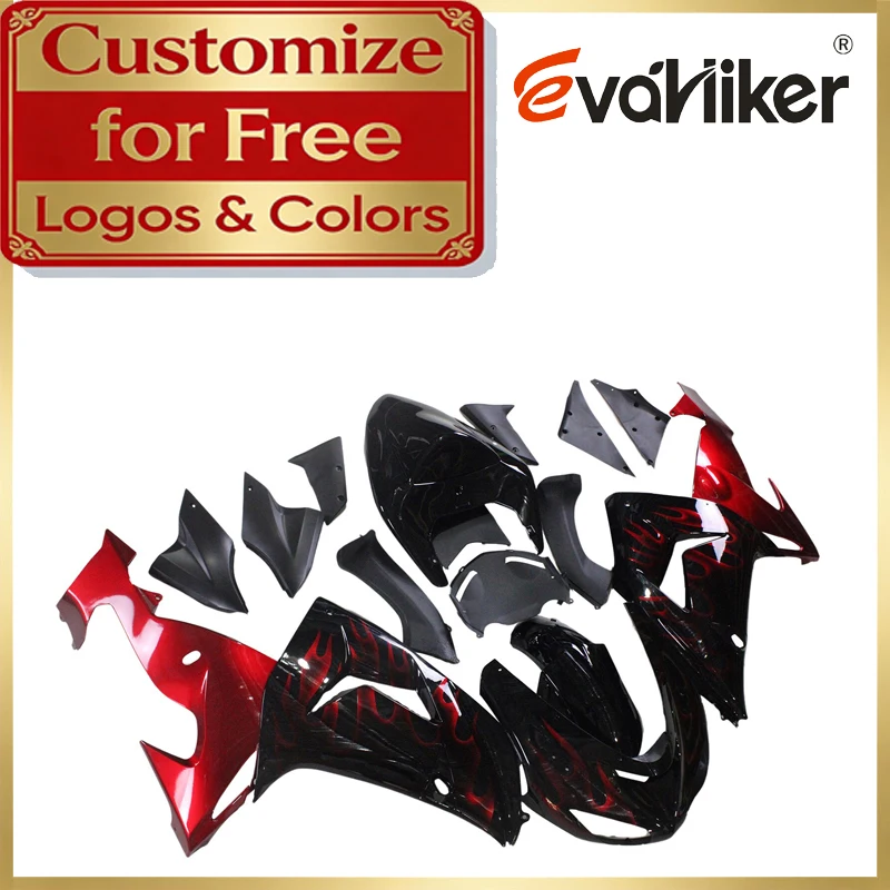 Motorcycle Fairing Injection Mold red flames For ZX10R 2006 2007 ZX-10R 06 07 ABS Plastic Fairing Bodywork Custom Color
Motorcycle Fairing Injection Mold red flames For ZX10R 2006 2007 ZX-10R 06 07 ABS Plastic Fairing Bodywork Custom Color