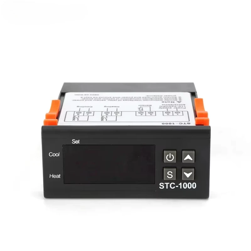 Светодиодный цифровой термостат, регулятор температуры STC-1000, терморегулятор, реле, отопление, охлаждение для инкубатора, переменный ток 110-220 В
Светодиодный цифровой термостат, регулятор температуры STC-1000, терморегулятор, реле, отопление, охлаждение для инкубатора, переменный ток 110-220 В