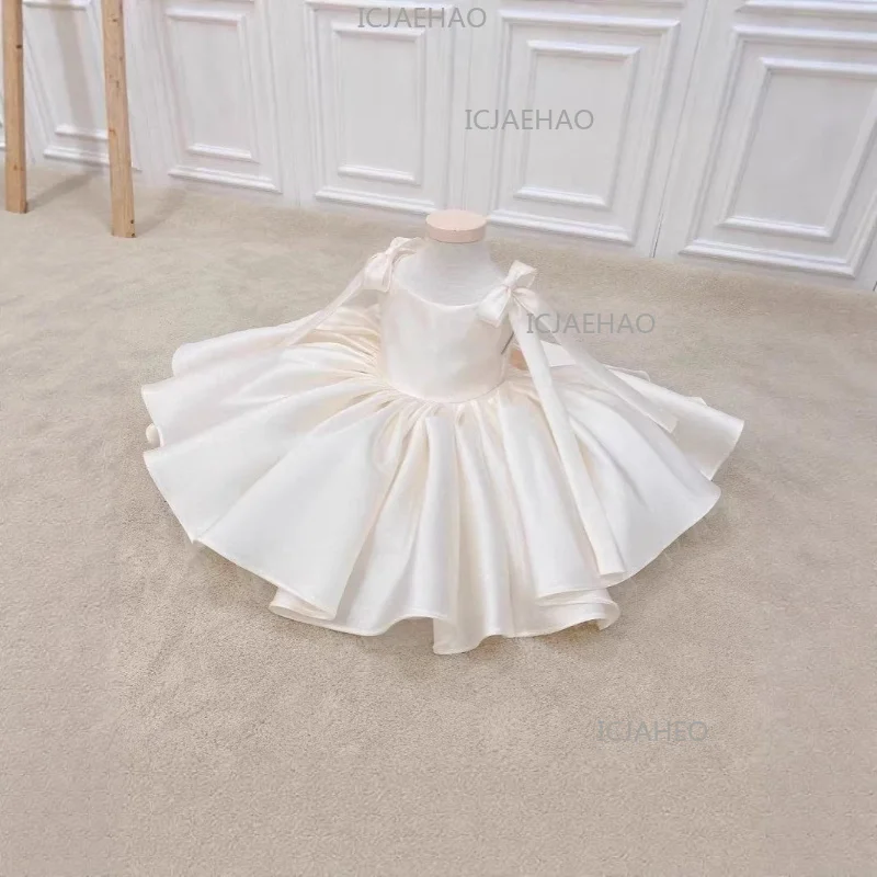 Kids Princess Dress Children Satin Elegant Simple Bow Sleeveless Tutu Gown Costume Korean Style Baby Girl First Birthday White
Kids Princess Dress Children Satin Elegant Simple Bow Sleeveless Tutu Gown Costume Korean Style Baby Girl First Birthday White