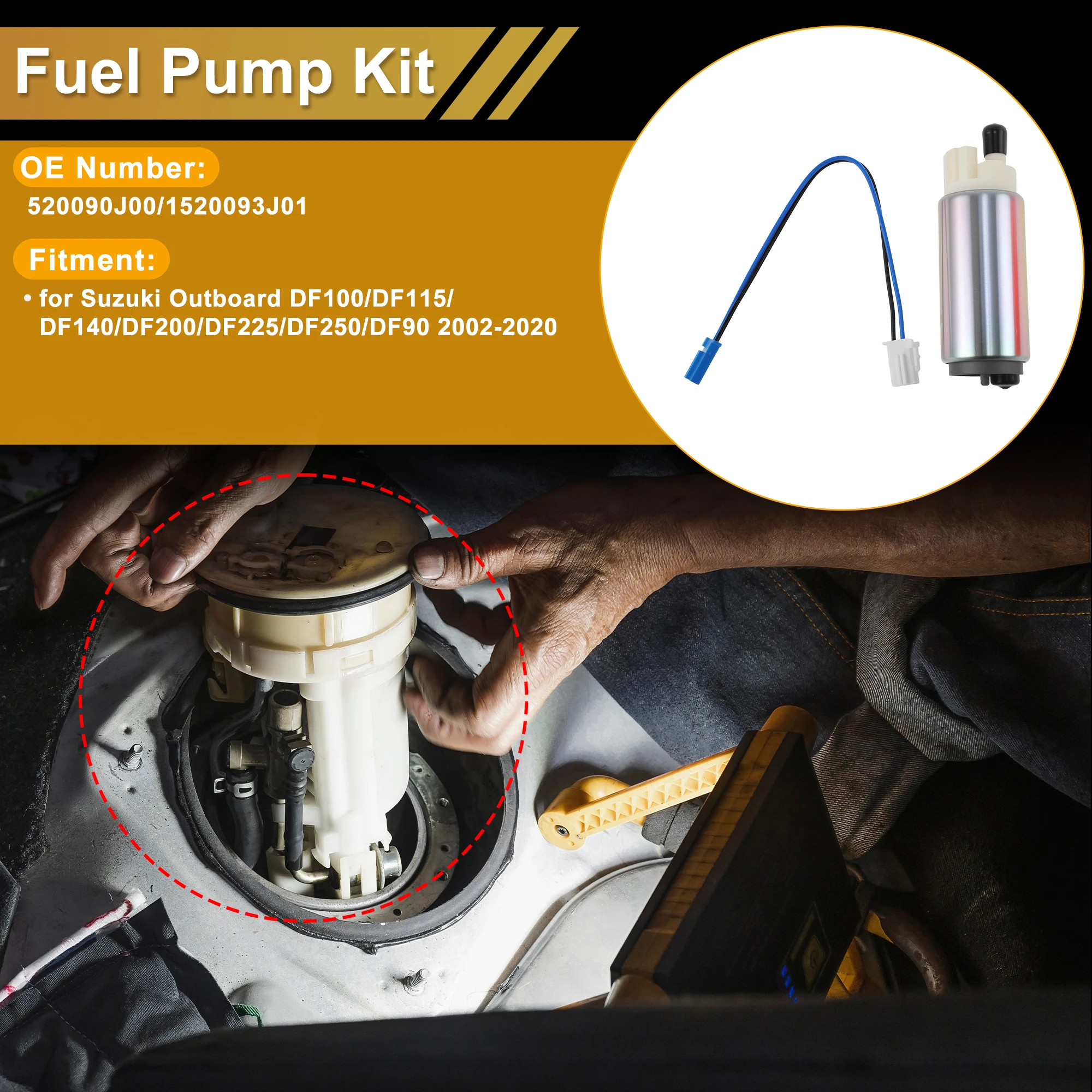 X Autohaux Fuel Pump for Suzuki Outboard DF100/DF115/DF140/DF200 2002-2020 Metal 520090J00
X Autohaux Fuel Pump for Suzuki Outboard DF100/DF115/DF140/DF200 2002-2020 Metal 520090J00