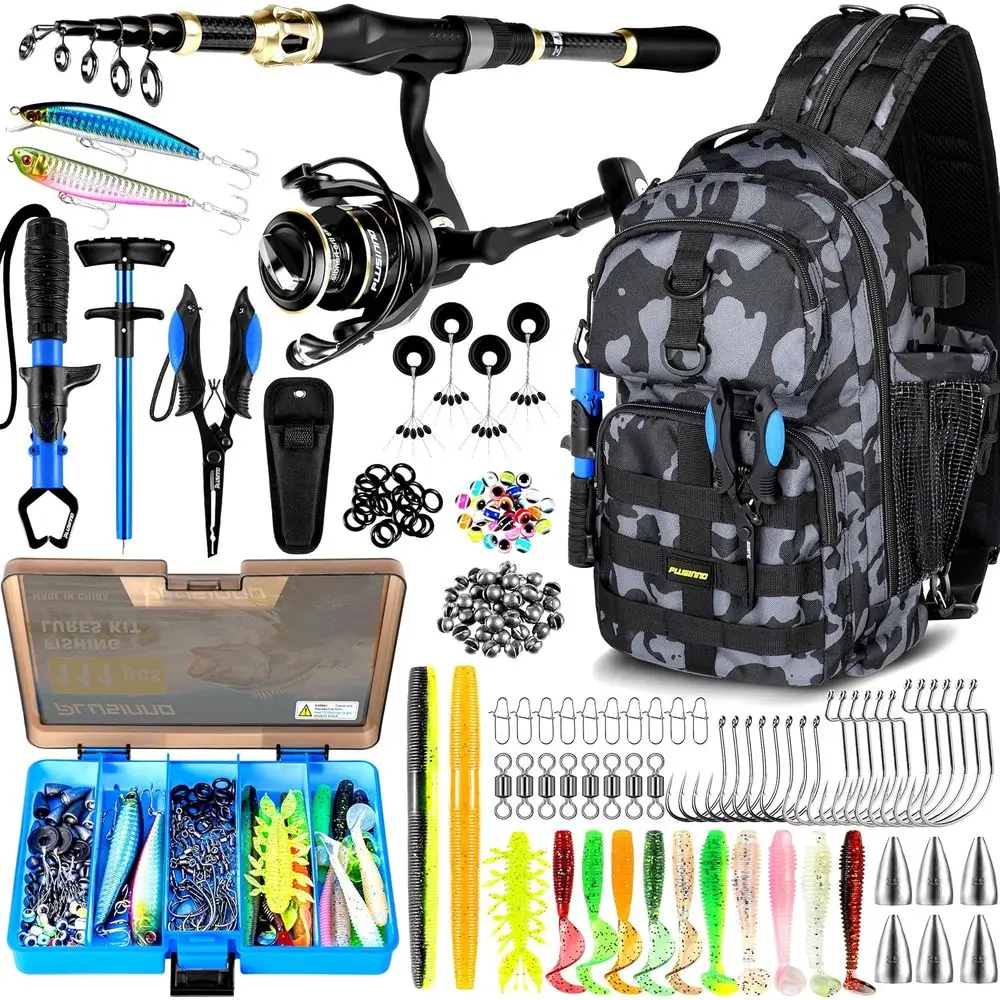 Waterproof Fishing Backpack with Tackle Boxes, Rod Holder, Lures, Pliers, and Lip Gripper
Waterproof Fishing Backpack with Tackle Boxes, Rod Holder, Lures, Pliers, and Lip Gripper