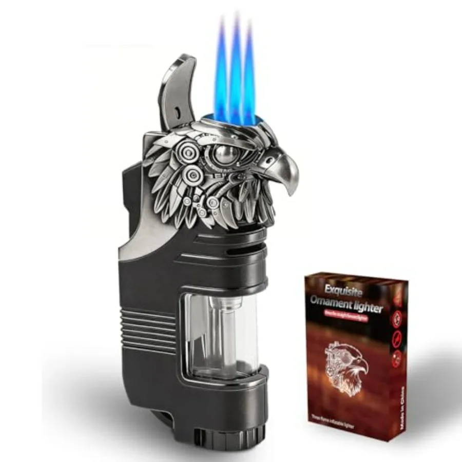 Torch Lighter, Triple Jet Flame Butane Refill Small Torch Lighters, Adjustable Flame Mini Pocket Torch Windproof Lighters with
Torch Lighter, Triple Jet Flame Butane Refill Small Torch Lighters, Adjustable Flame Mini Pocket Torch Windproof Lighters with
