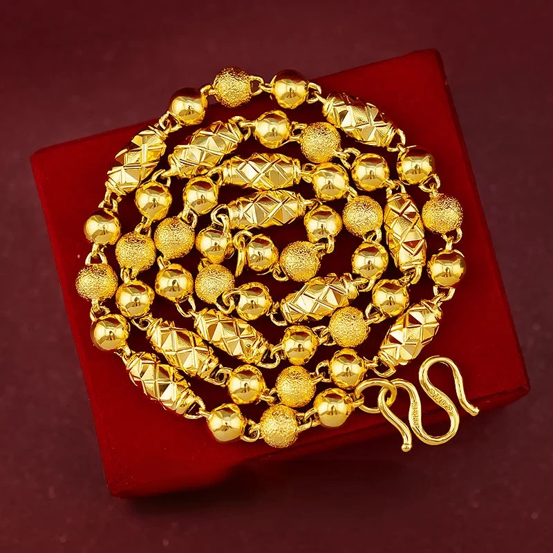Luxury 24K Yellow Gold Plated Necklace Hollow Cylinder Men's Necklace 60cm Gold Neck Chain for Men Brother Birthday Jewelry Gift
Luxury 24K Yellow Gold Plated Necklace Hollow Cylinder Men's Necklace 60cm Gold Neck Chain for Men Brother Birthday Jewelry Gift
