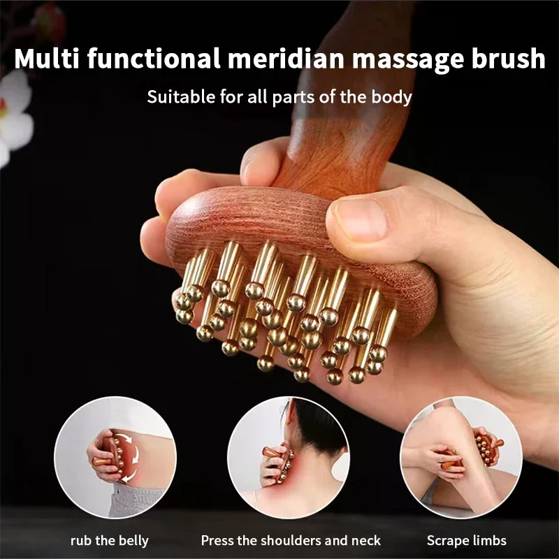 Sandalwood Massage Comb With Brass Teeth Head Meridian Comb Scalp Massager Anti-Static Wooden Brush Guasha Tool For Full Body
Sandalwood Massage Comb With Brass Teeth Head Meridian Comb Scalp Massager Anti-Static Wooden Brush Guasha Tool For Full Body