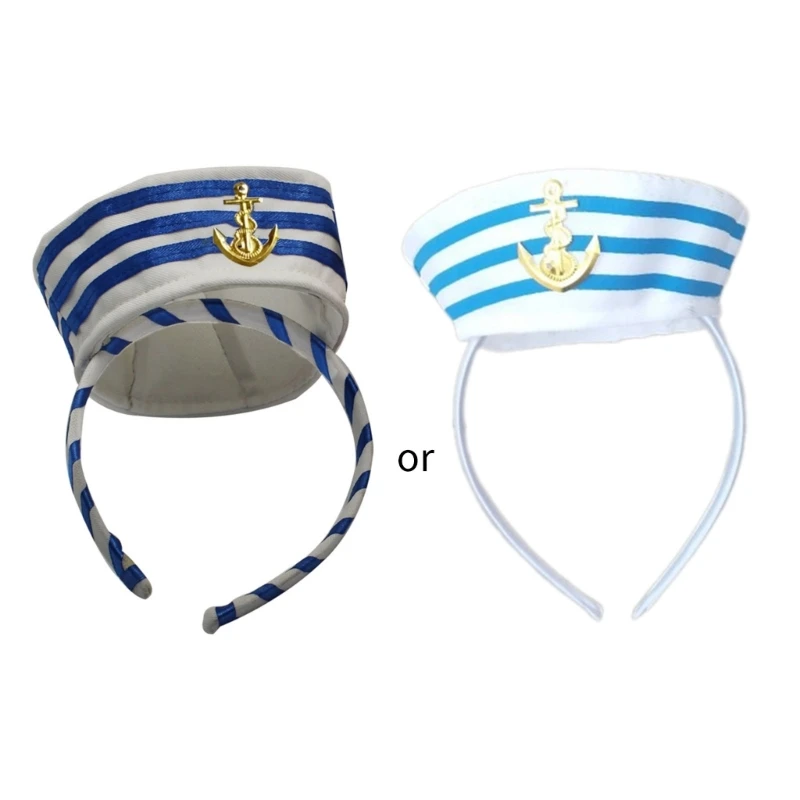 652F Women Men Chic Navy Style Sailor Hat Shape Headband Festival Hair Hoop for Cosplay Party Performance Unisex Headpiece
652F Women Men Chic Navy Style Sailor Hat Shape Headband Festival Hair Hoop for Cosplay Party Performance Unisex Headpiece