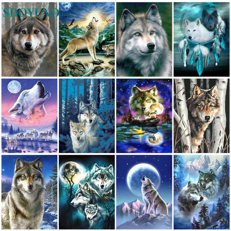 SUOYUNO Painting By Numbers On Canvas Acrylic Paint For Adult Diy Kits Drawing Animal Wolf Picture Coloring By Numbers Wall Deco
SUOYUNO Painting By Numbers On Canvas Acrylic Paint For Adult Diy Kits Drawing Animal Wolf Picture Coloring By Numbers Wall Deco