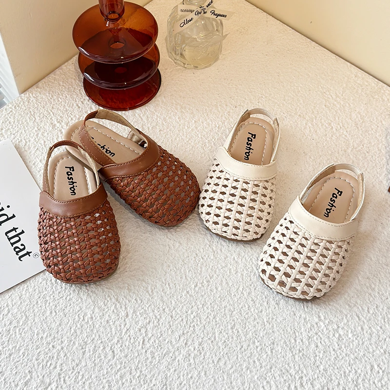 Children's Toes Capped Sandals Girl's Knitted Hollow Princess Shoes Summer New Anti Kick Soft Sole Slippers Casual Walking Shoes
Children's Toes Capped Sandals Girl's Knitted Hollow Princess Shoes Summer New Anti Kick Soft Sole Slippers Casual Walking Shoes