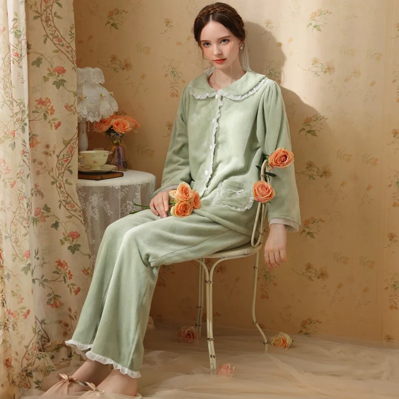 Fairy Long Sleeve Pajamas Sets White Cute Lace Pajama Sweet Velvet Tops Pants Loungewear Romantic Princess Sleepwear Nightwear
Fairy Long Sleeve Pajamas Sets White Cute Lace Pajama Sweet Velvet Tops Pants Loungewear Romantic Princess Sleepwear Nightwear